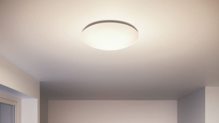 Ceiling light in a hallway